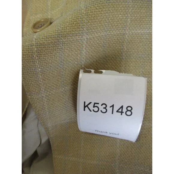 Canali Sport Coat 42 L Blazer Silk Wool Jacket Windowpane Tweed IT 52